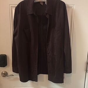 Jones New York Dark Brown Button Down Shirt